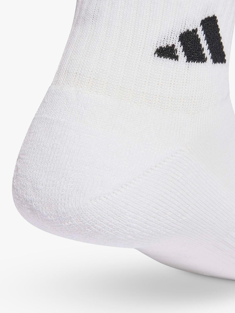adidas cushioned ankle socks pack of 3 white black UK version