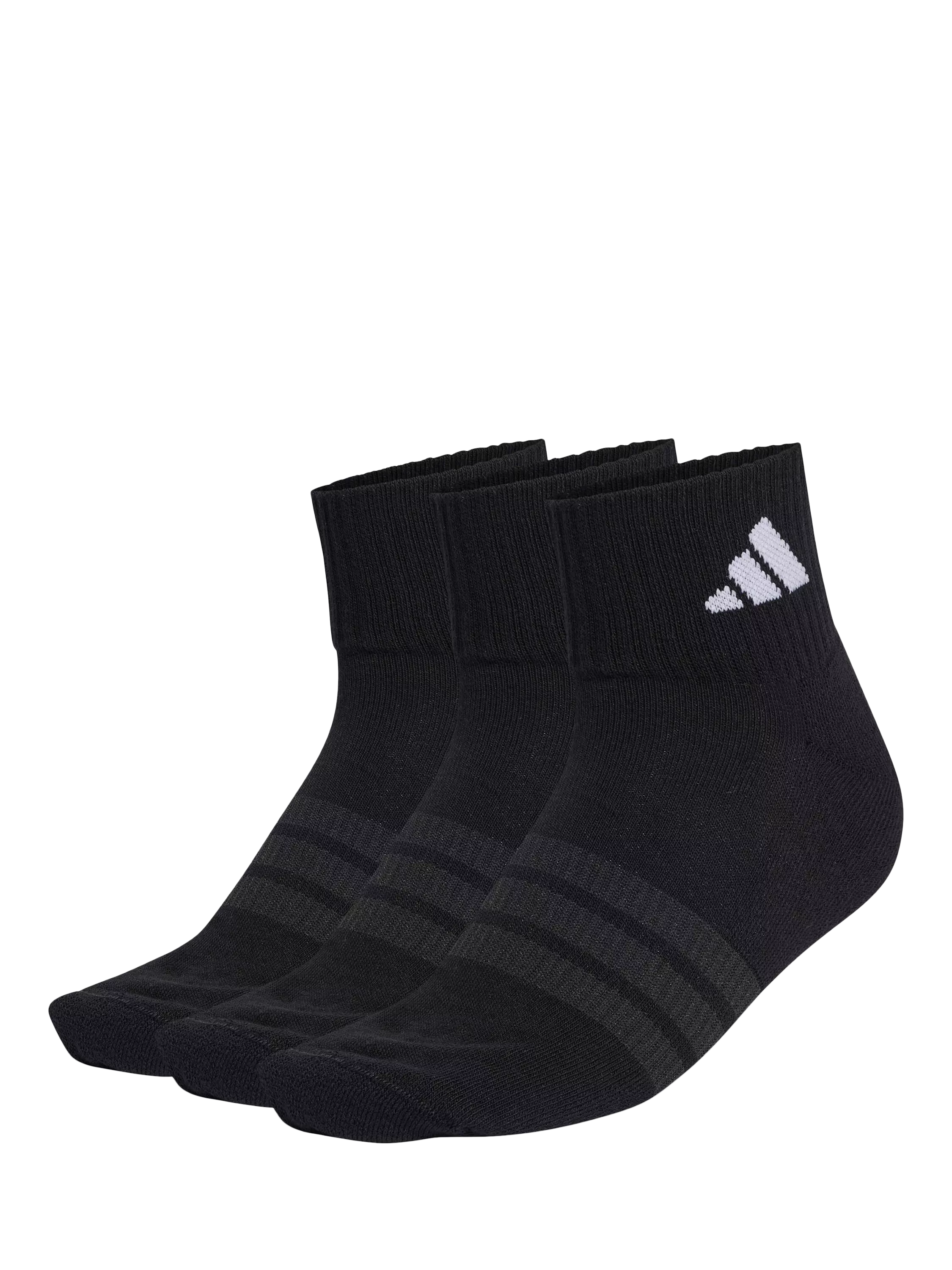 adidas cushioned ankle socks 3-pack black white - British product