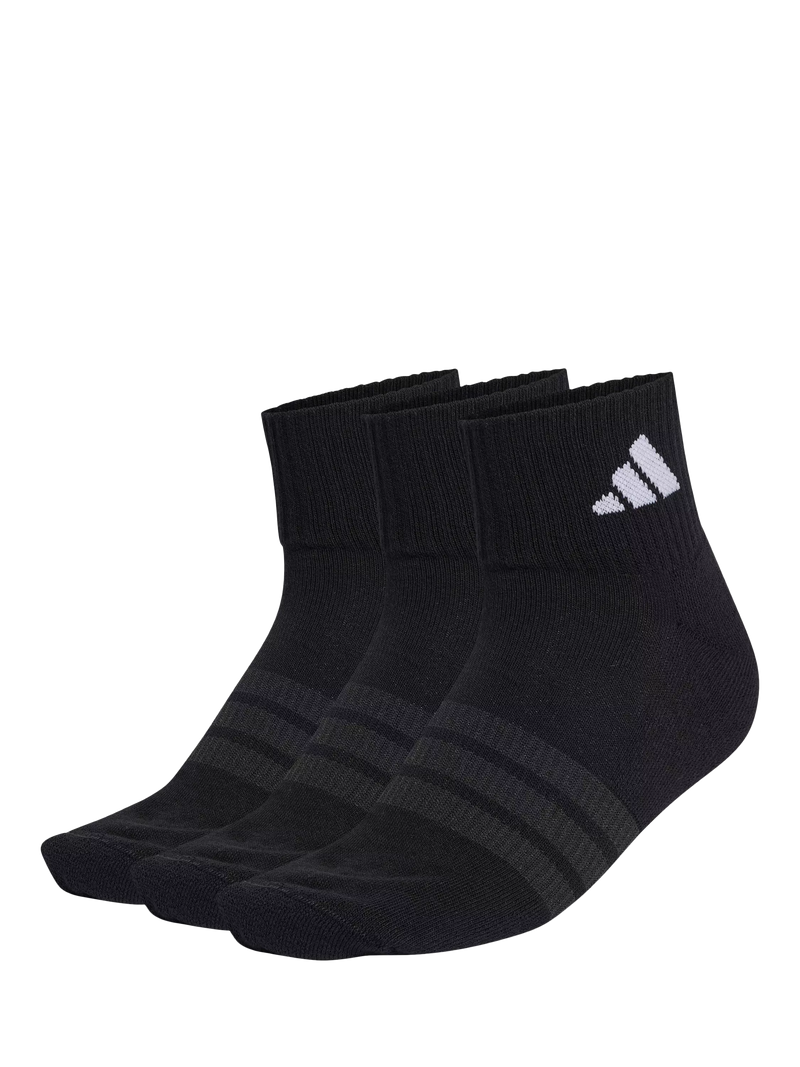 adidas cushioned ankle socks 3-pack black white - British product