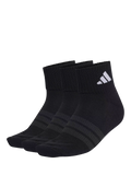 adidas cushioned ankle socks 3-pack black white - British product