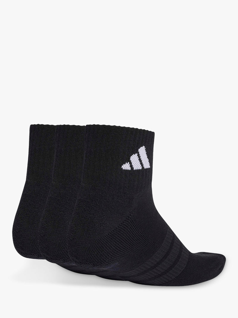 adidas cushioned ankle socks 3-pack black white - British product