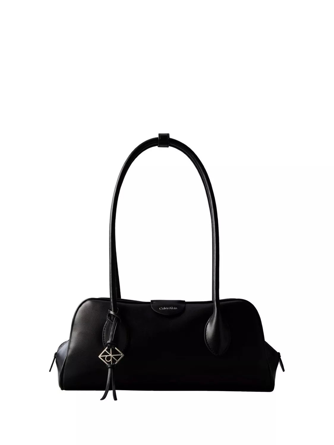 Calvin Klein Emblem shoulder bag in black, UK version