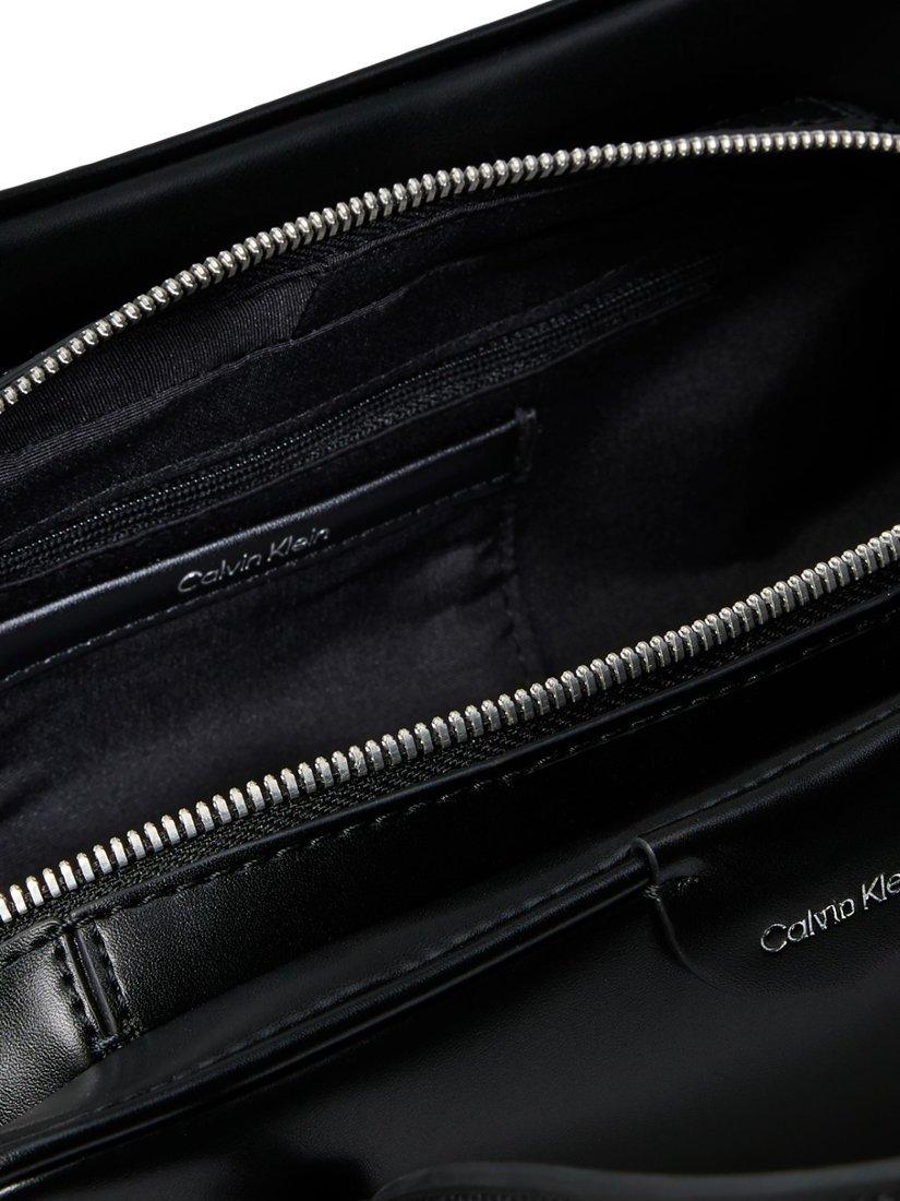 Calvin Klein Emblem shoulder bag in black, UK version