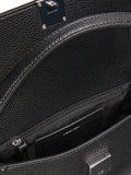 Calvin Klein Emblem grab bag black faux leather (British brand)