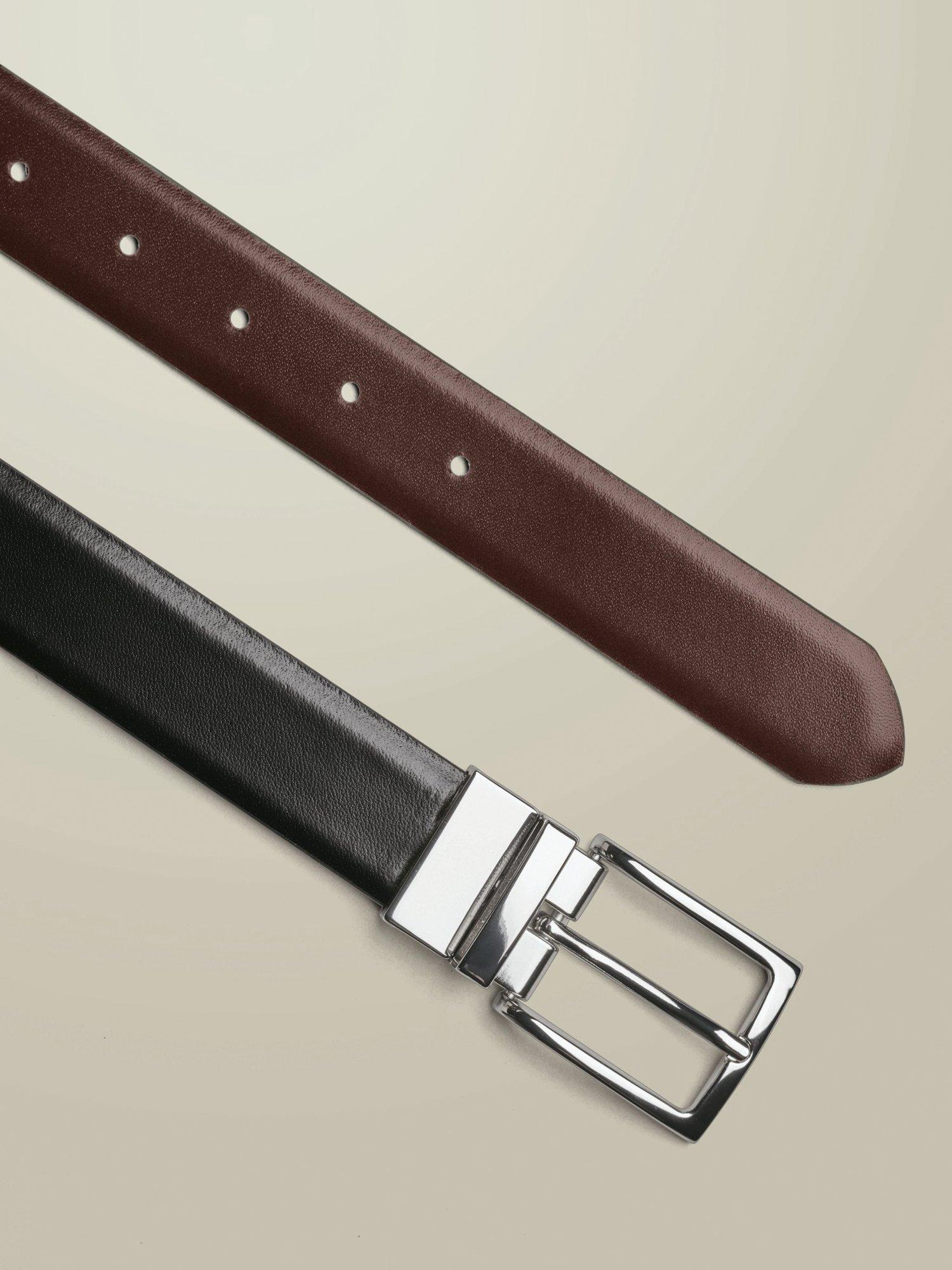 Charles Tyrwhitt reversible leather belt 30mm black, UK version