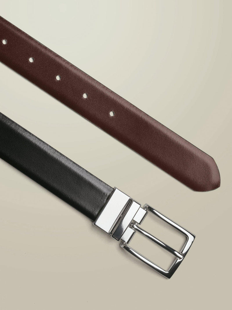 Charles Tyrwhitt reversible leather belt 30mm black, UK version