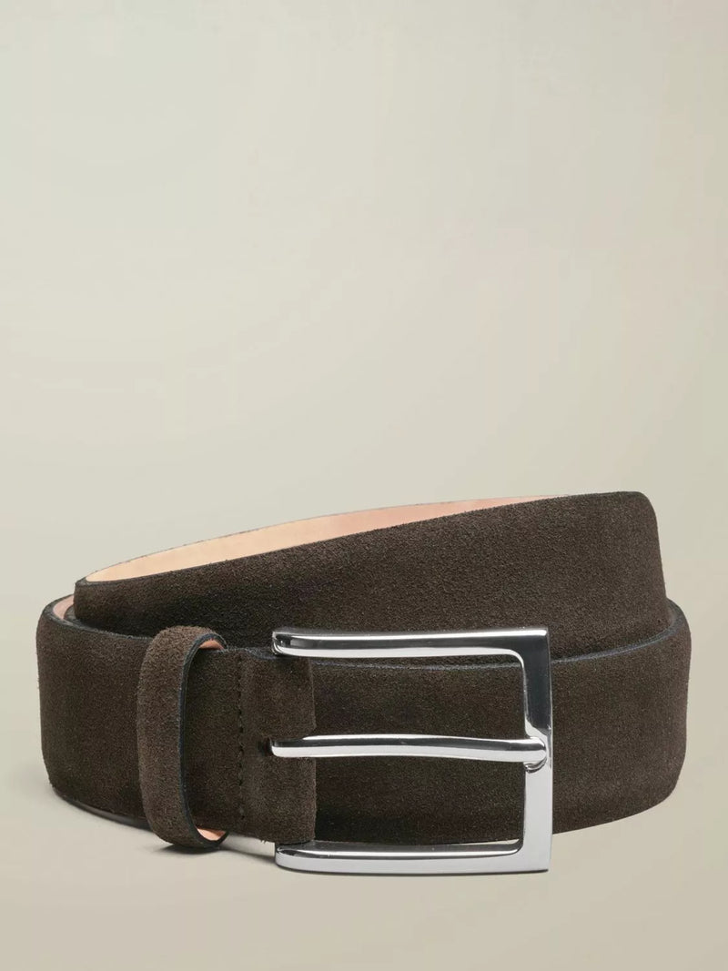 Charles Tyrwhitt suede belt chocolate brown, UK version
