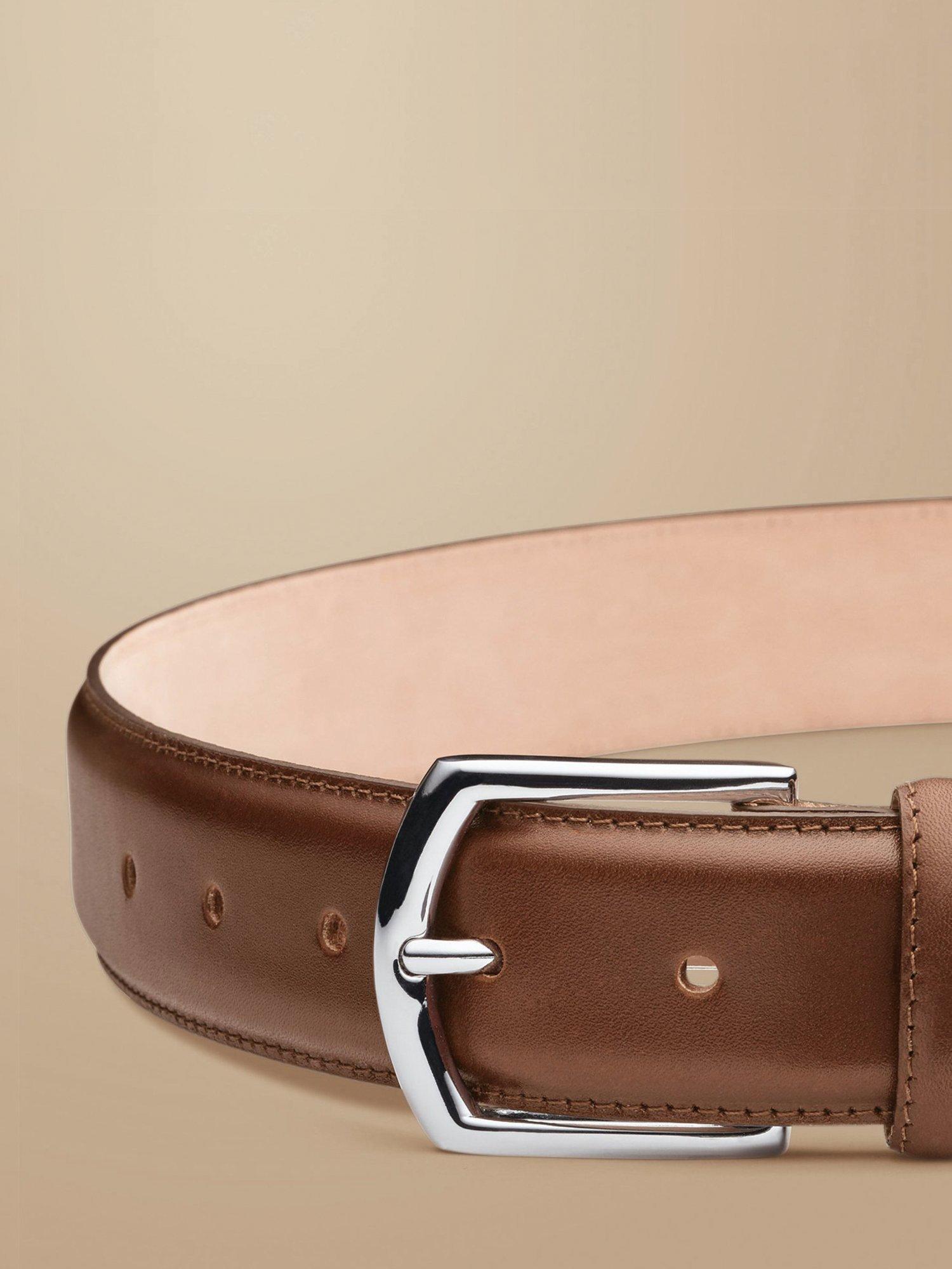 Charles Tyrwhitt formal leather belt tan, imported from the UK