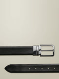 Charles Tyrwhitt reversible formal leather belt black, imported from the UK
