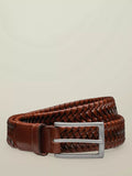 Charles Tyrwhitt woven leather stretch belt in tan, UK version