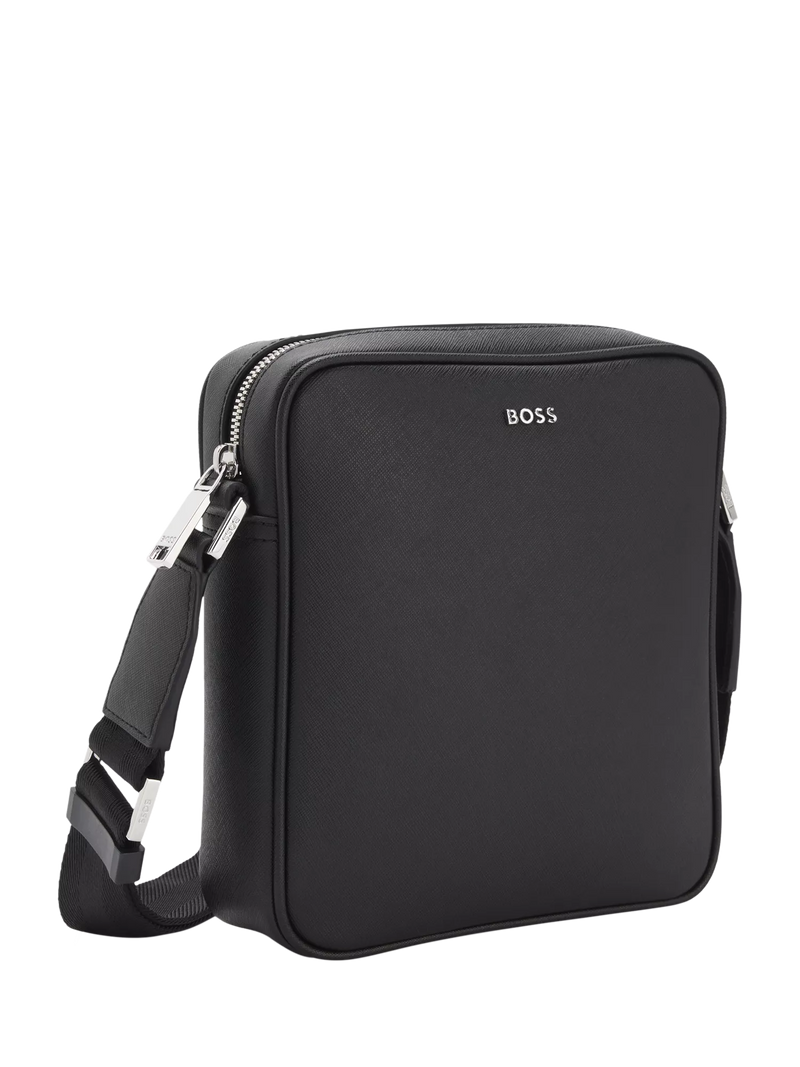 HUGO BOSS black reporter bag bonded leather - British product