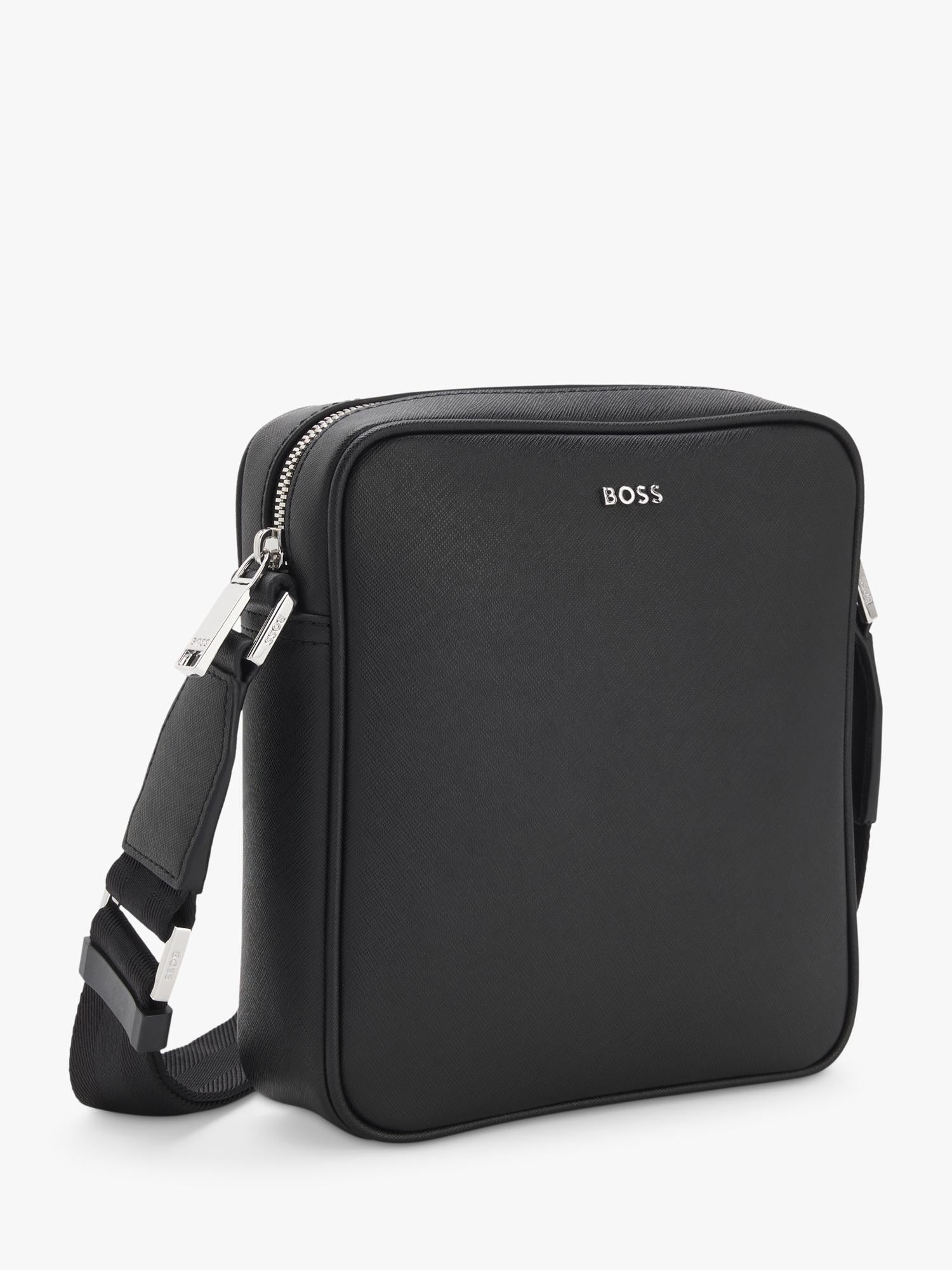HUGO BOSS black reporter bag bonded leather - British product