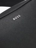 HUGO BOSS black reporter bag bonded leather - British product