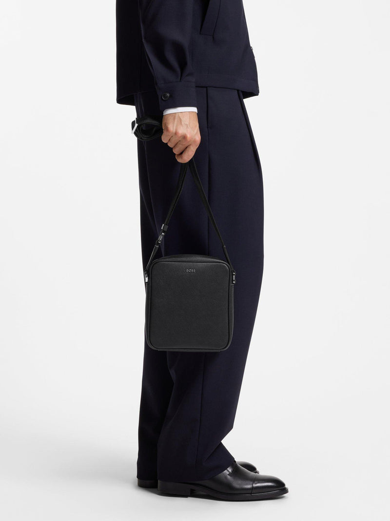 HUGO BOSS black reporter bag bonded leather - British product