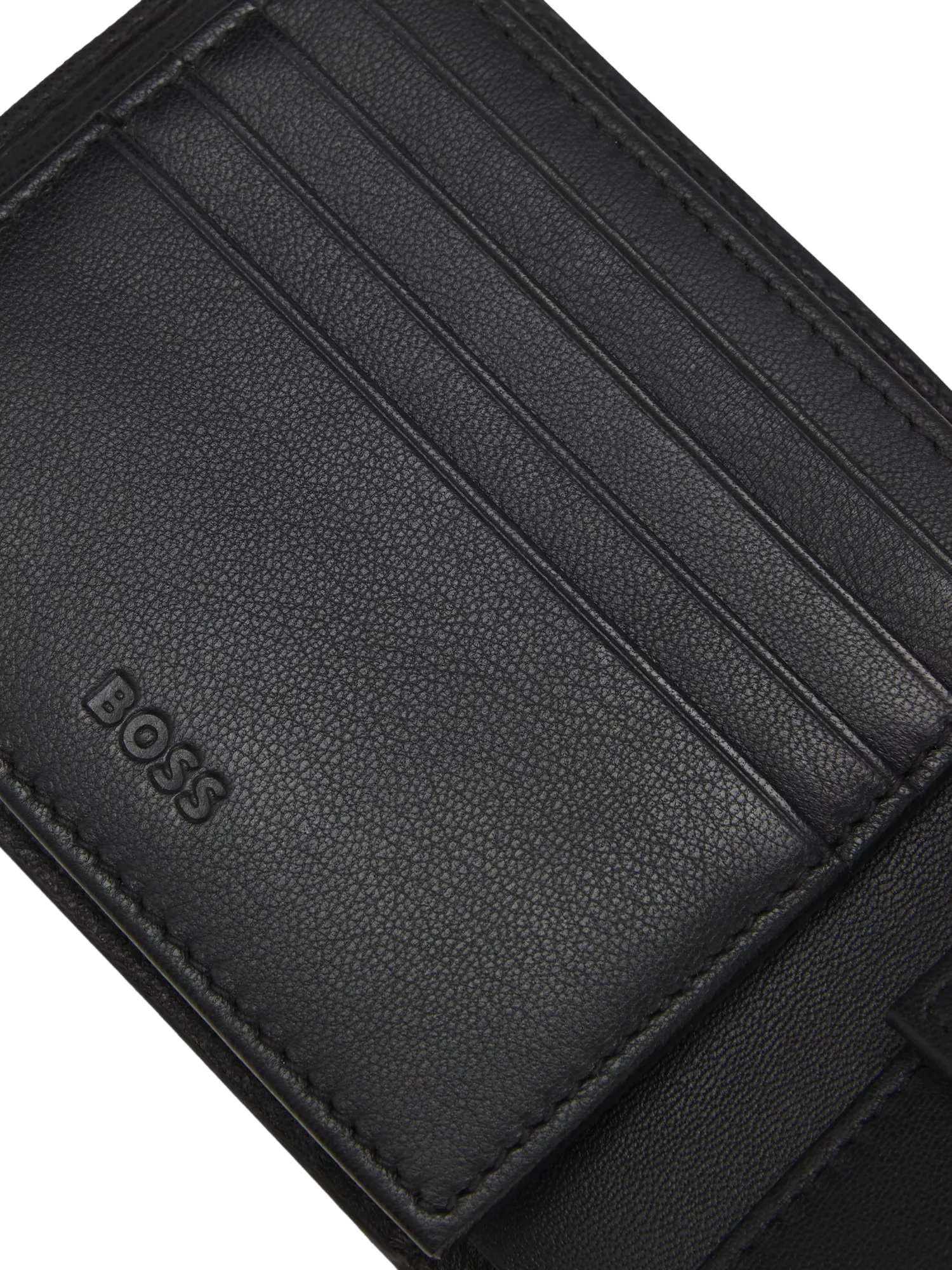 HUGO BOSS BOSS black trifold wallet 9.7x2x11cm - British product