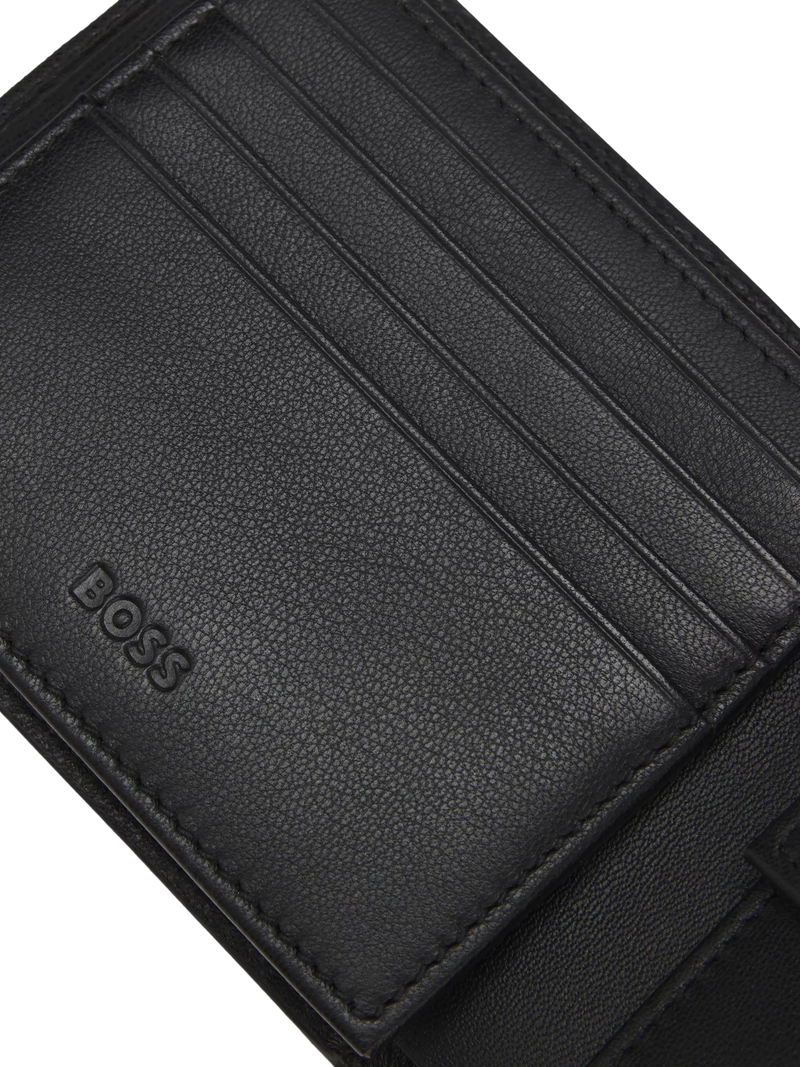 HUGO BOSS BOSS black trifold wallet 9.7x2x11cm - British product