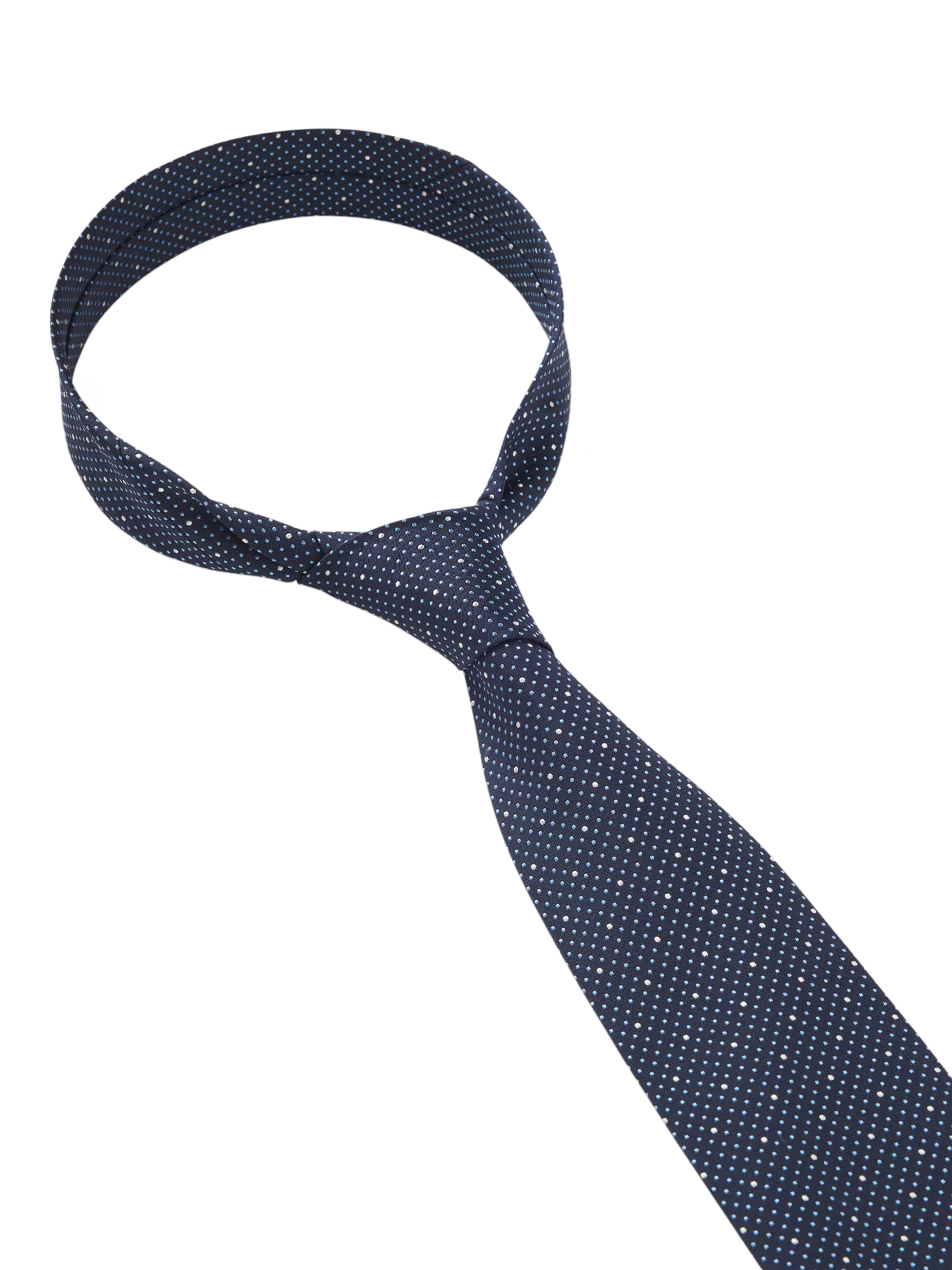 HUGO BOSS blue silk blend tie 7.5cm - British product
