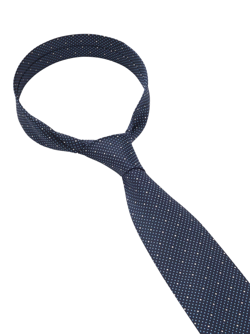 HUGO BOSS blue silk blend tie 7.5cm - British product