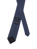 HUGO BOSS blue silk blend tie 7.5cm - British product