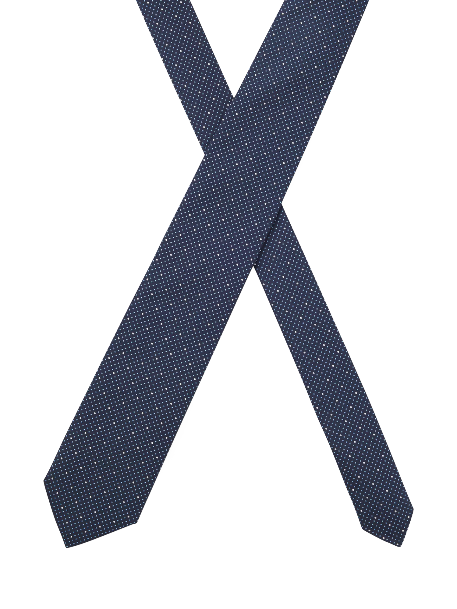 HUGO BOSS blue silk blend tie 7.5cm - British product