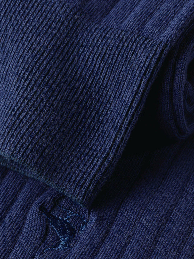 Charles Tyrwhitt ribbed cotton blend crew socks in navy, UK version