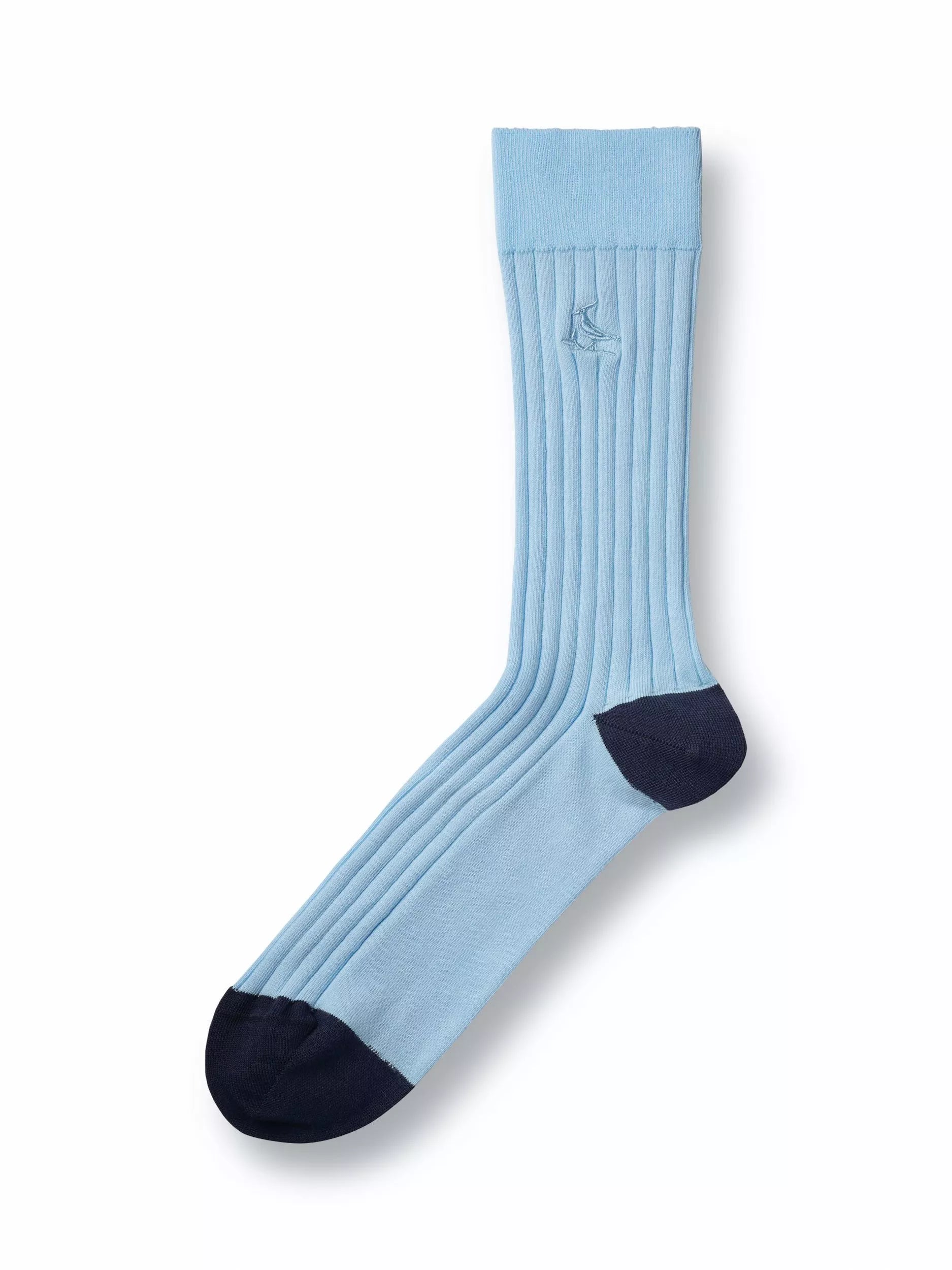 Charles Tyrwhitt ribbed cotton blend socks sky blue (British brand)