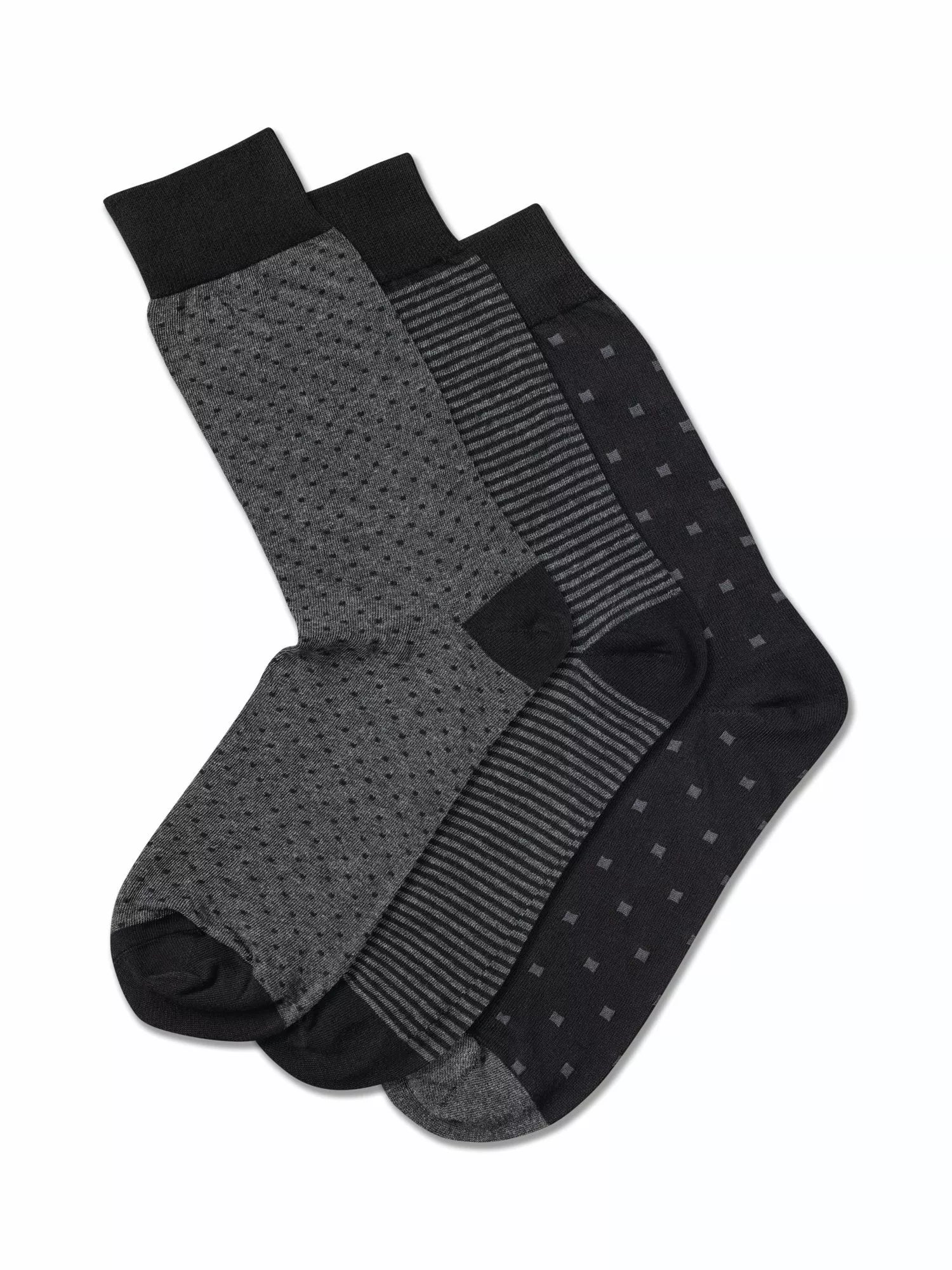 Charles Tyrwhitt socks pack of 3 black grey - British product