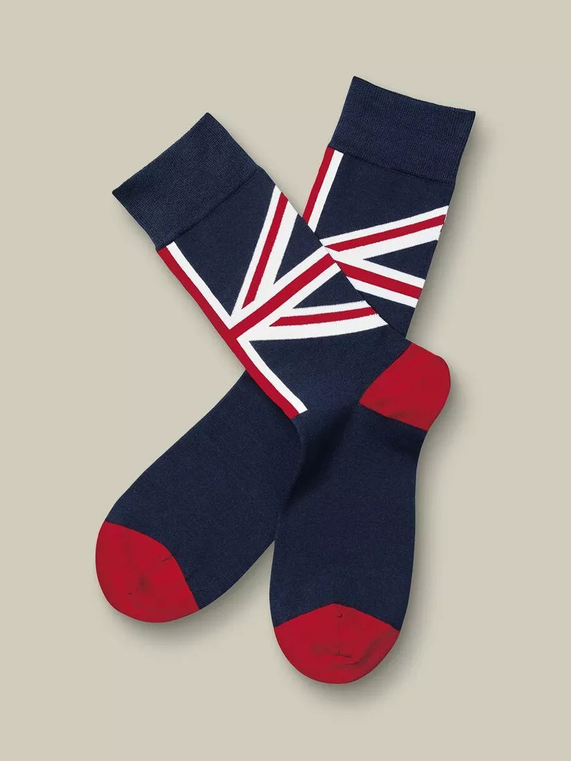 Charles Tyrwhitt Union Jack design socks in navy, UK version