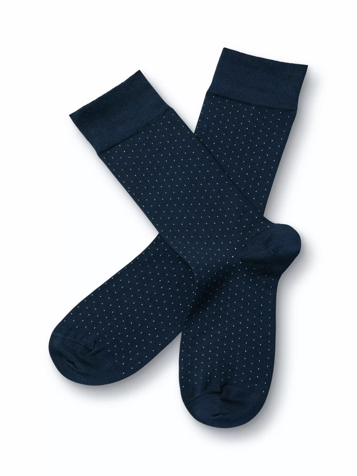 Charles Tyrwhitt micro dash cotton blend socks navy/white, UK version