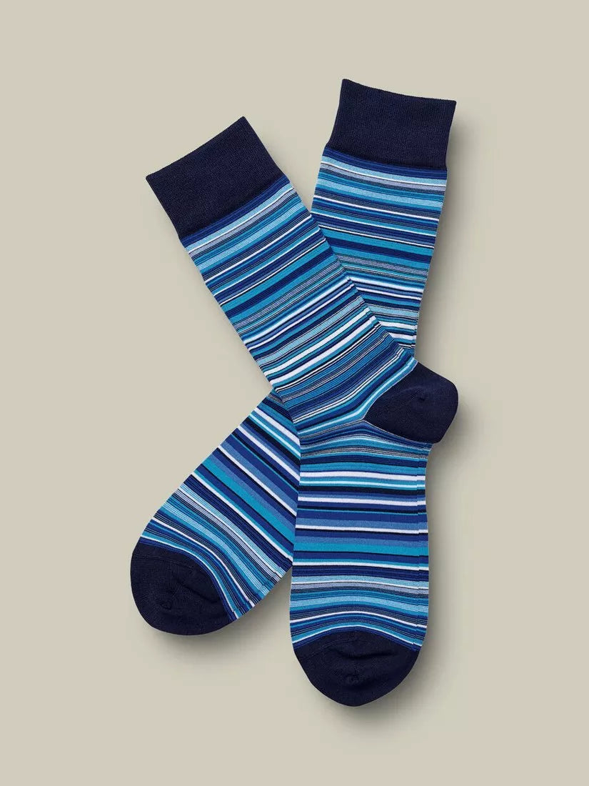 Charles Tyrwhitt bright pink stripe socks pair, imported from the UK