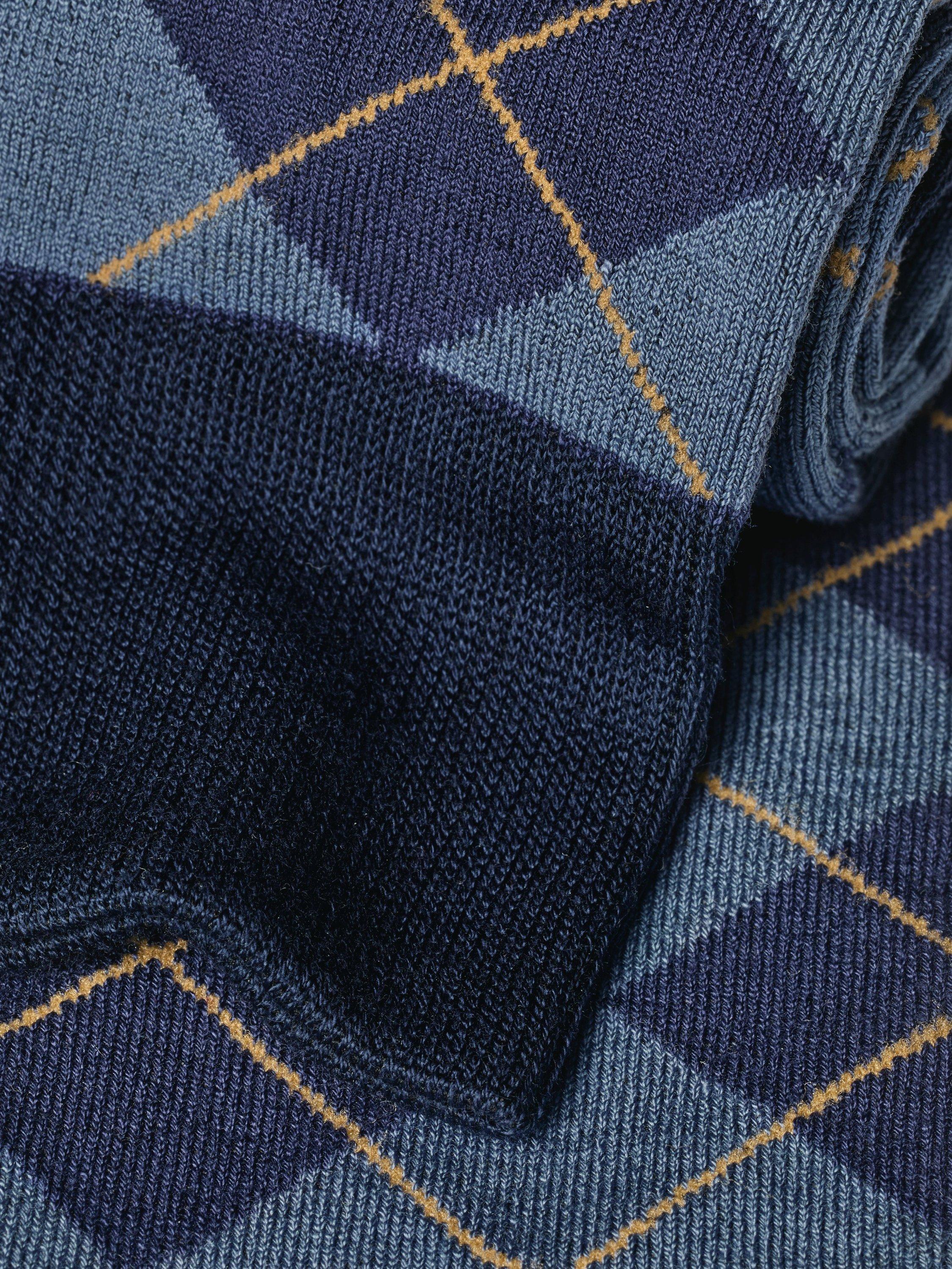 Charles Tyrwhitt argyle cotton rich crew socks denim blue (British brand)