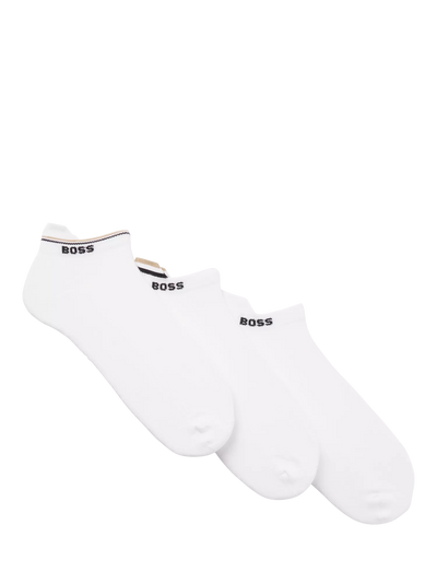 John Lewis HUGO BOSS BOSS Cotton Blend Trainer Socks White Pack of 3- Buy online at McGrocer