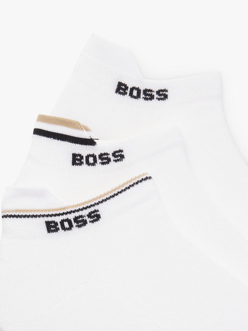 HUGO BOSS trainer socks pack of 3 white (British brand)