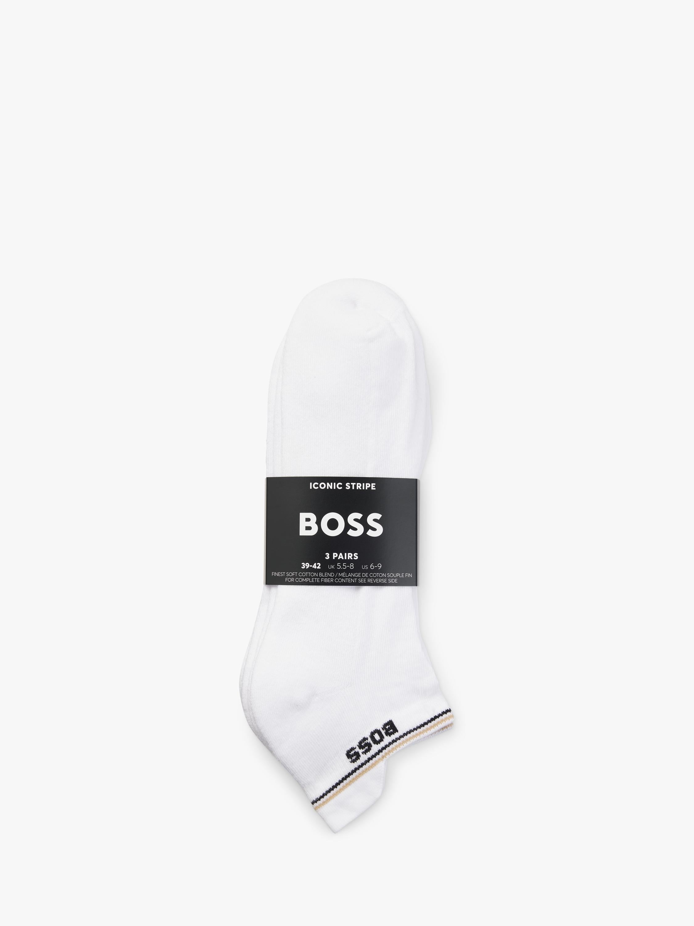 HUGO BOSS trainer socks pack of 3 white (British brand)