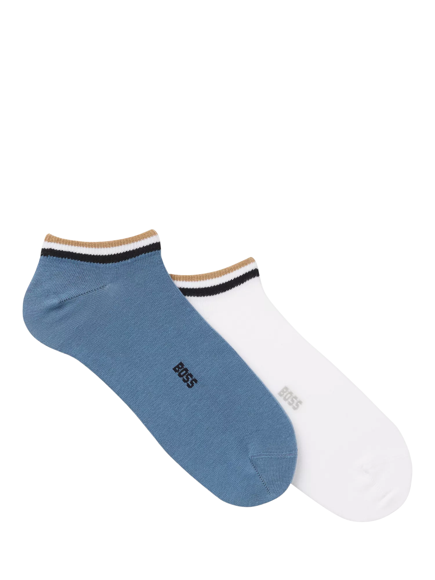 HUGO BOSS trainer socks pack of 2 blue/white - British product