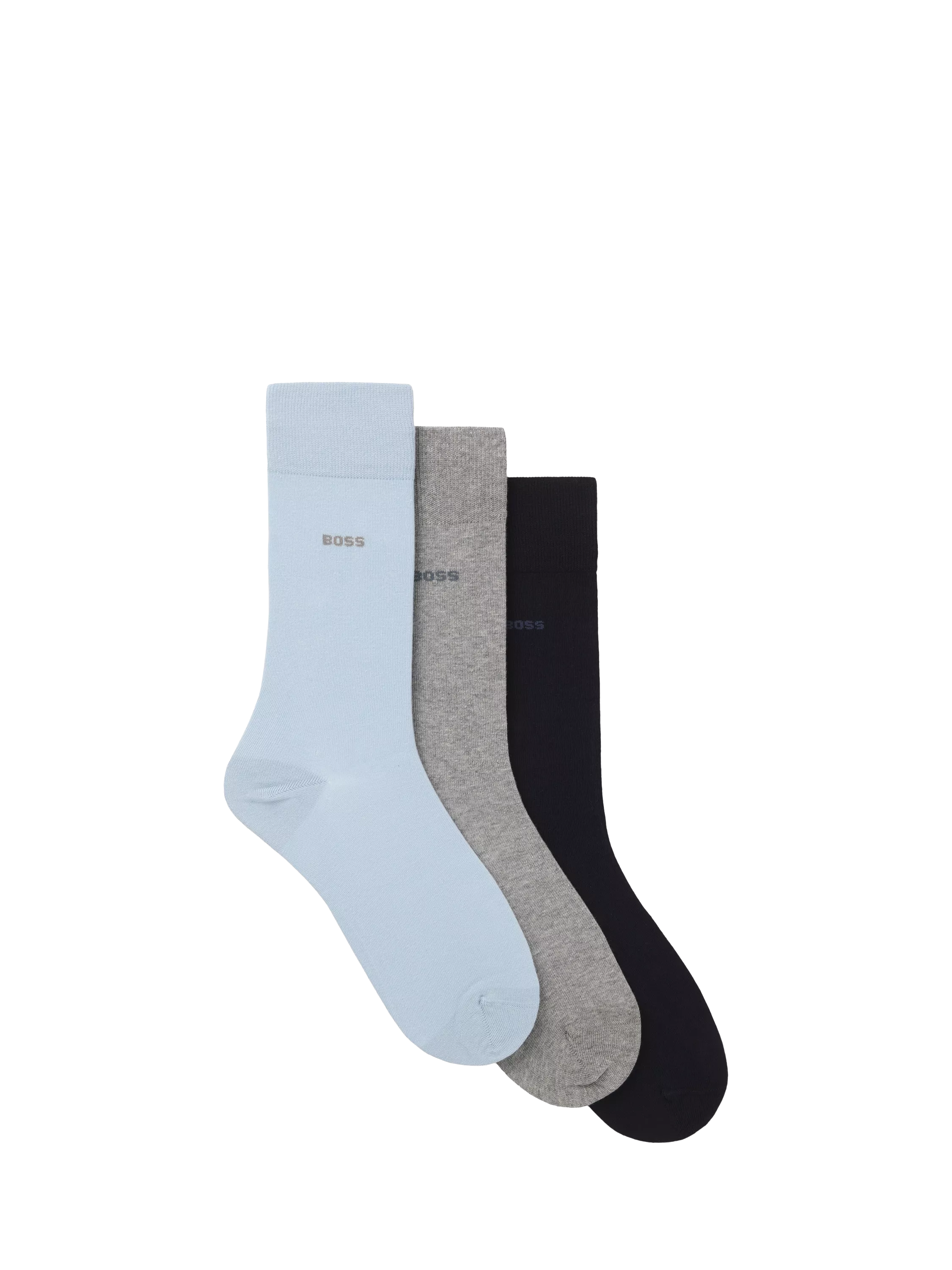 HUGO BOSS cotton blend socks pack of 3 multi - British product