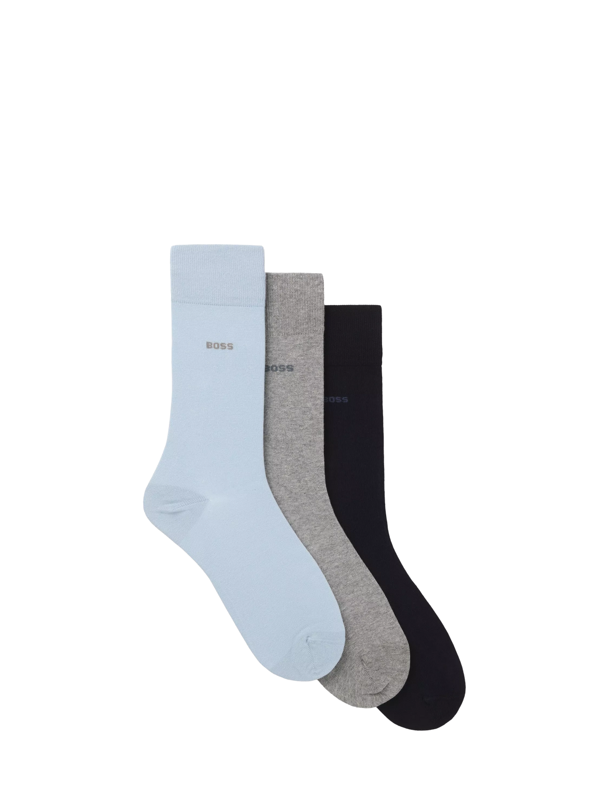 HUGO BOSS cotton blend socks pack of 3 multi - British product
