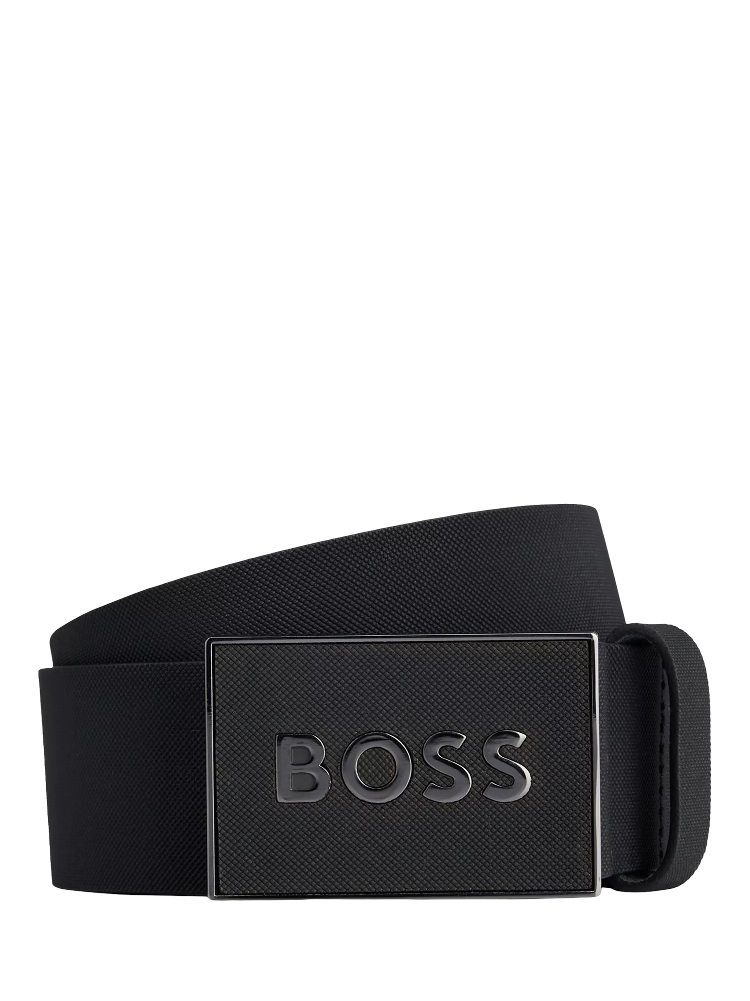 HUGO BOSS black cowhide leather belt - British product