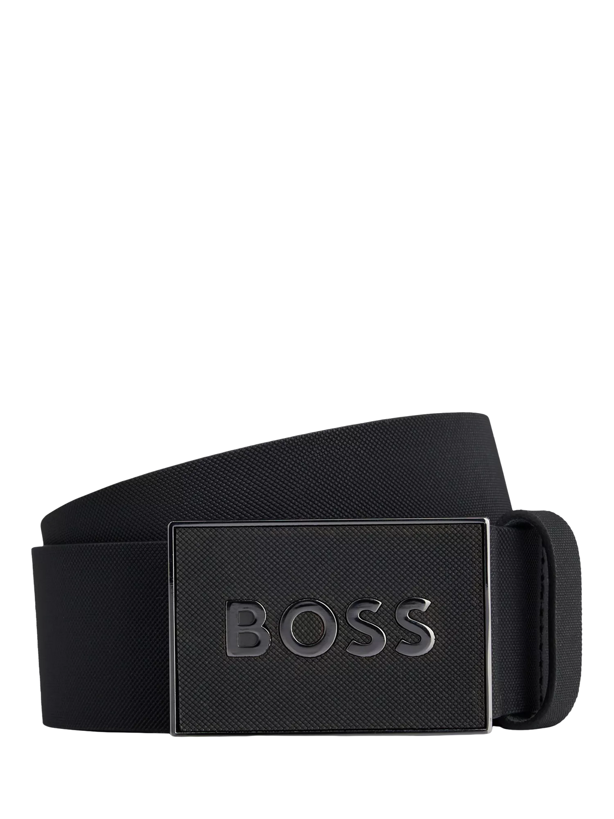 HUGO BOSS black cowhide leather belt - British product