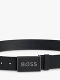 HUGO BOSS black cowhide leather belt - British product