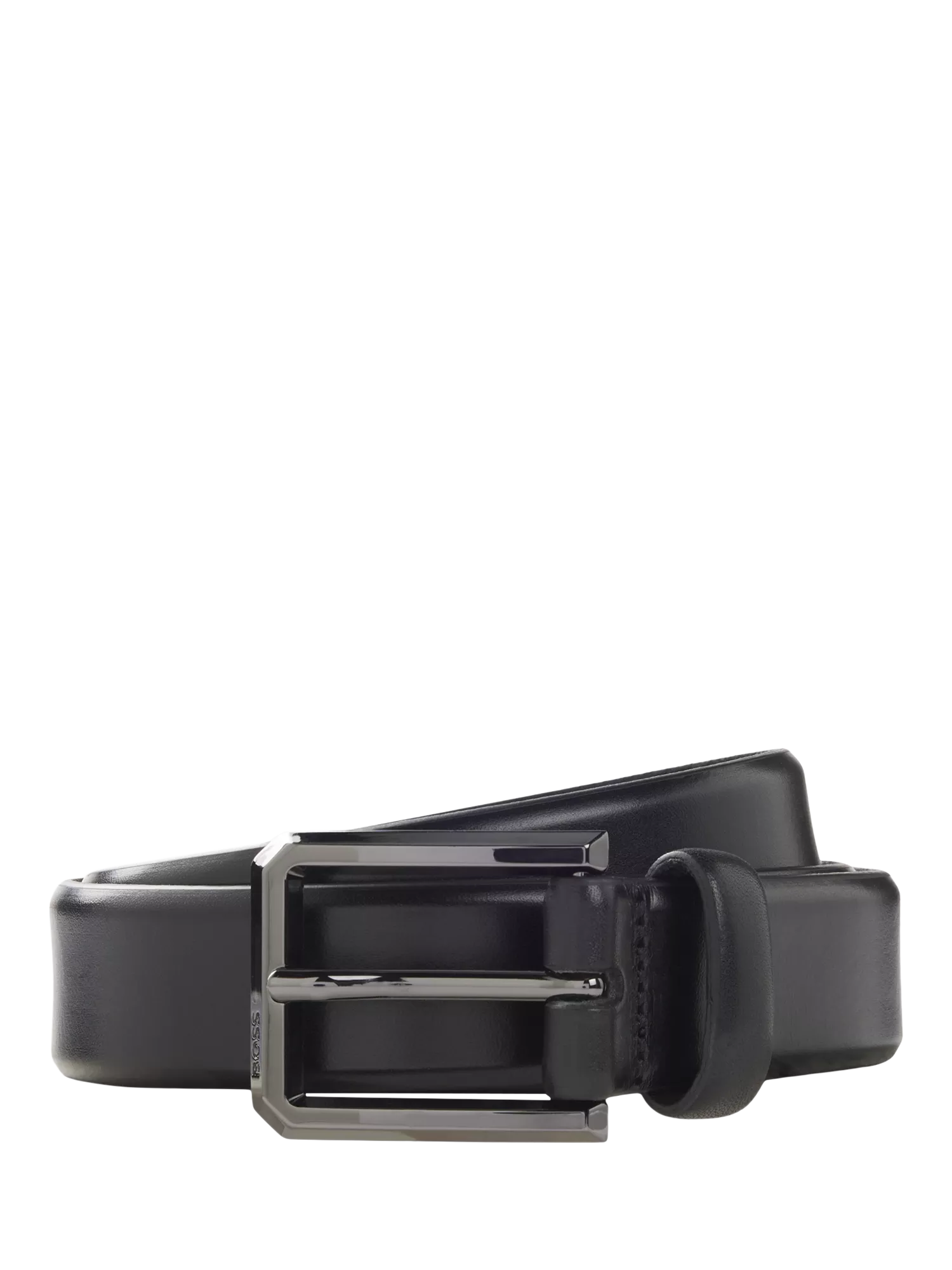 BOSS Caleb black leather belt (British brand)