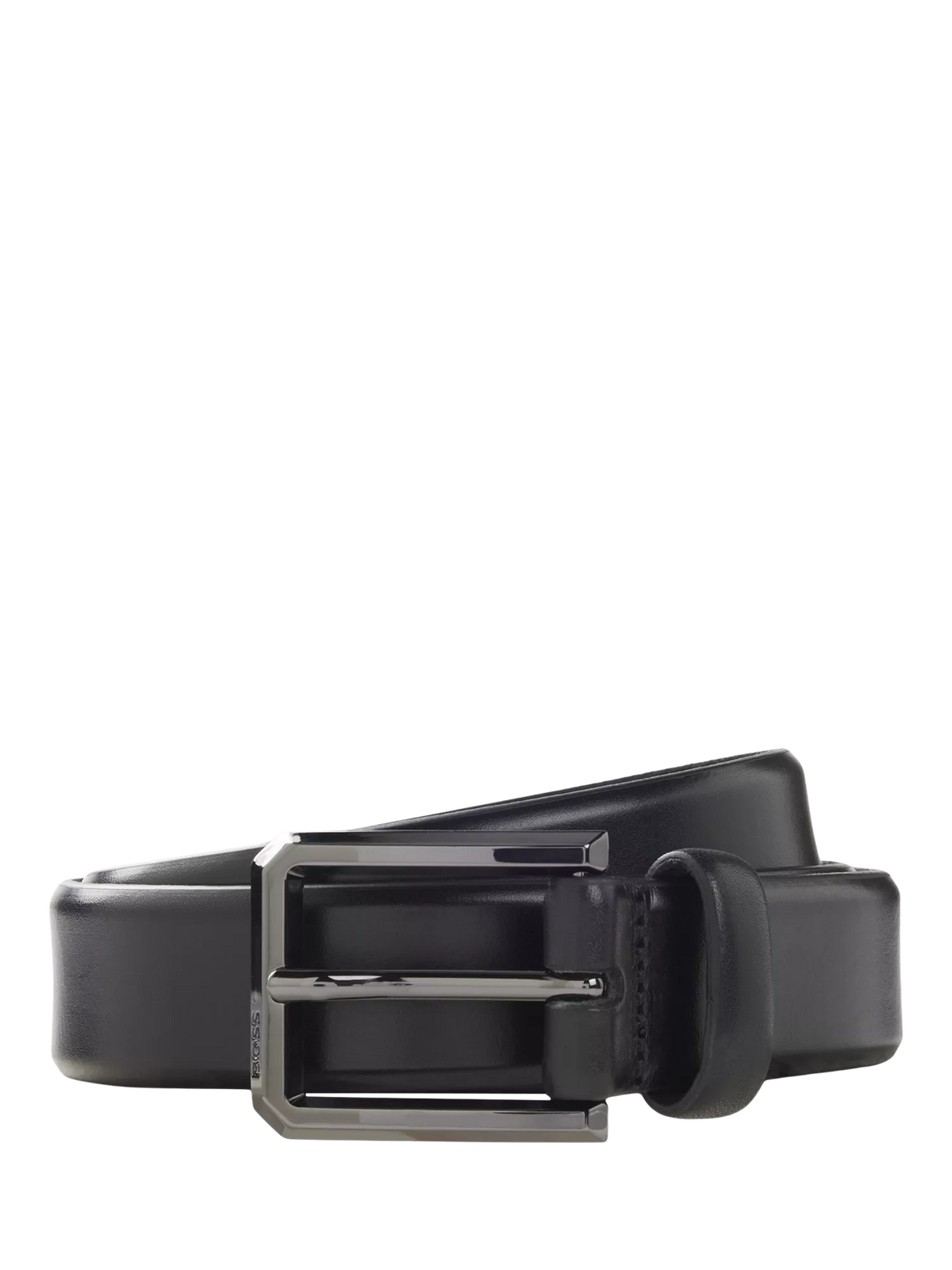 BOSS Caleb black leather belt (British brand)