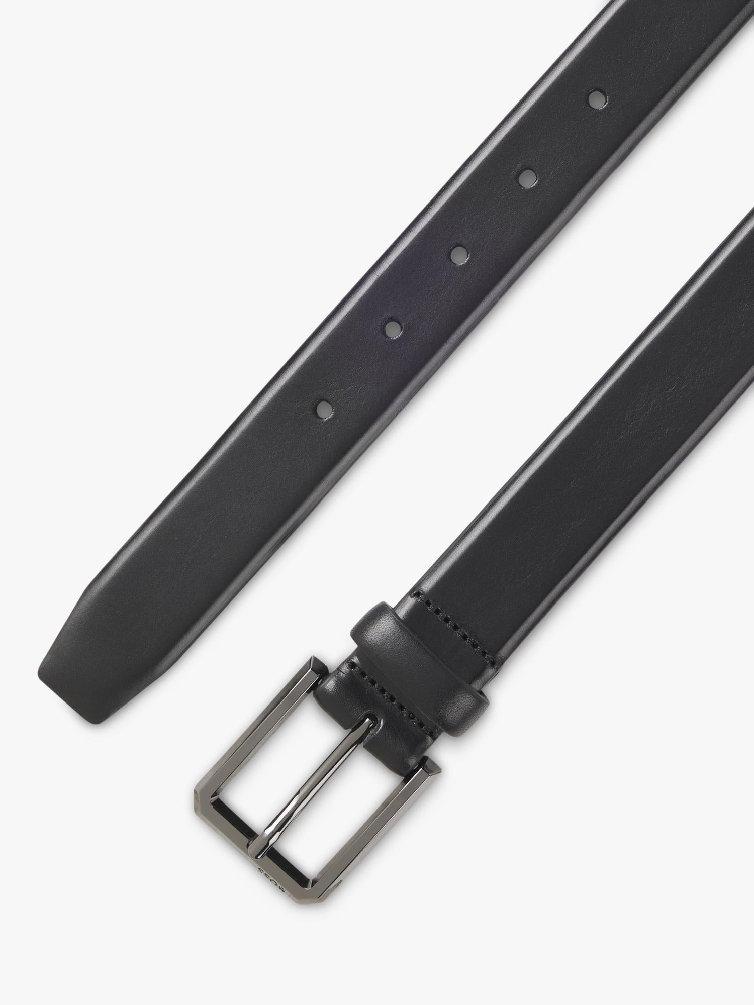 BOSS Caleb black leather belt (British brand)