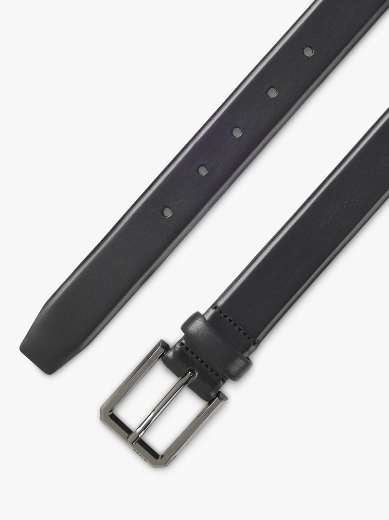 BOSS Caleb black leather belt (British brand)