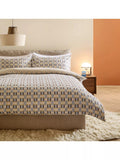 MADE geometric print duvet cover set in pink clay, single, imported from the UK