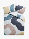 MADE Rala abstract print duvet cover set grey - British product