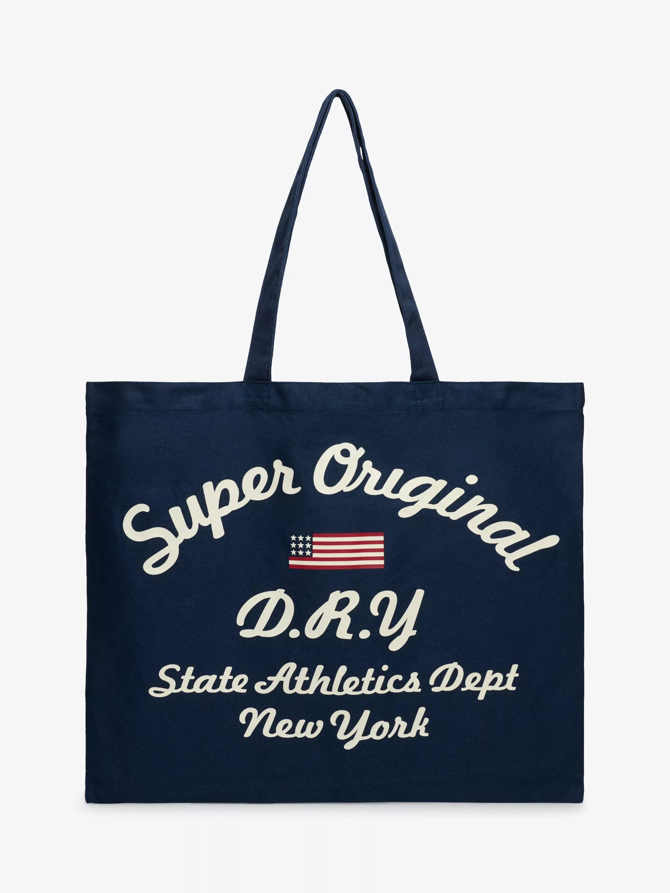 Superdry Graphic Cotton Tote Bag Navy/Off White (British brand)