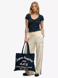 Superdry Graphic Cotton Tote Bag Navy/Off White (British brand)