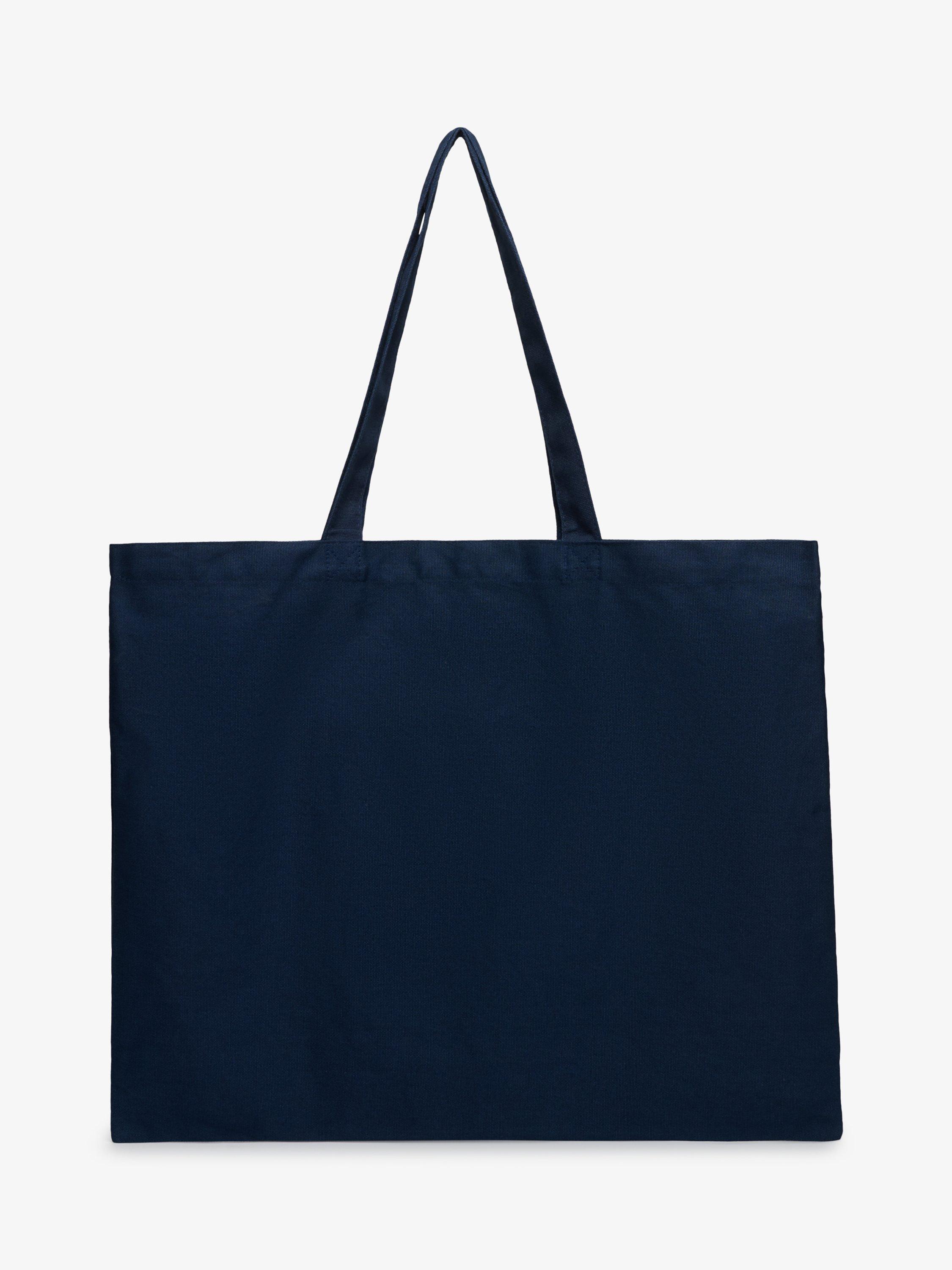 Superdry Graphic Cotton Tote Bag Navy/Off White (British brand)