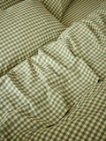 Piglet in Bed Colour Drenched Gingham Linen Blend Flat Sheet Single